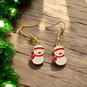Holiday Bird Festive Dangle Earrings